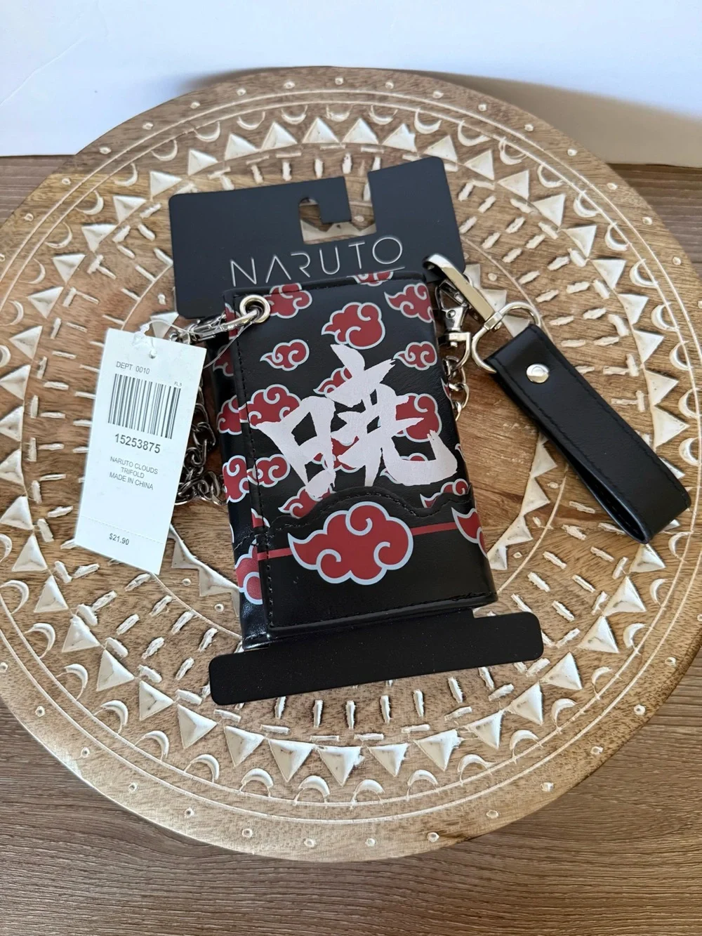 Naruto Shippuden Akatsuki Clouds Trifold Wallet Wristlet New